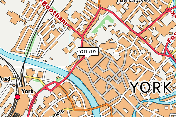 YO1 7DY map - OS VectorMap District (Ordnance Survey)