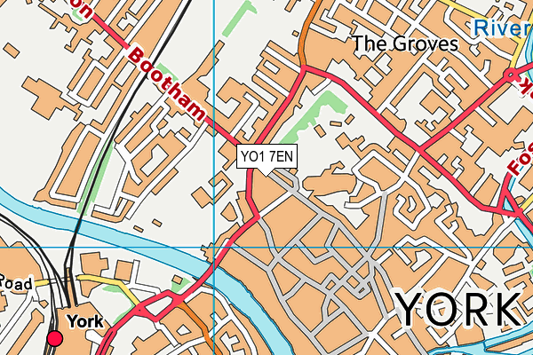 YO1 7EN map - OS VectorMap District (Ordnance Survey)