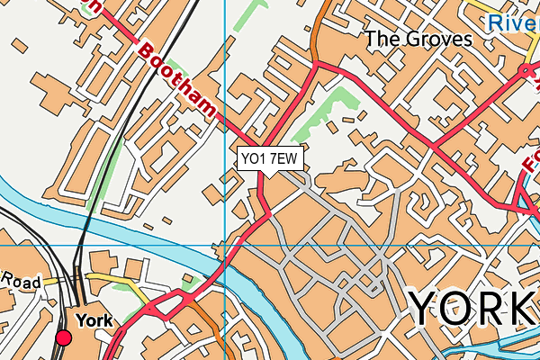 YO1 7EW map - OS VectorMap District (Ordnance Survey)
