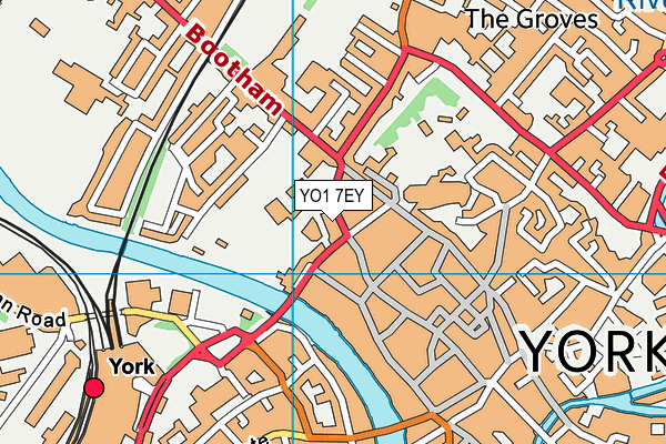 YO1 7EY map - OS VectorMap District (Ordnance Survey)