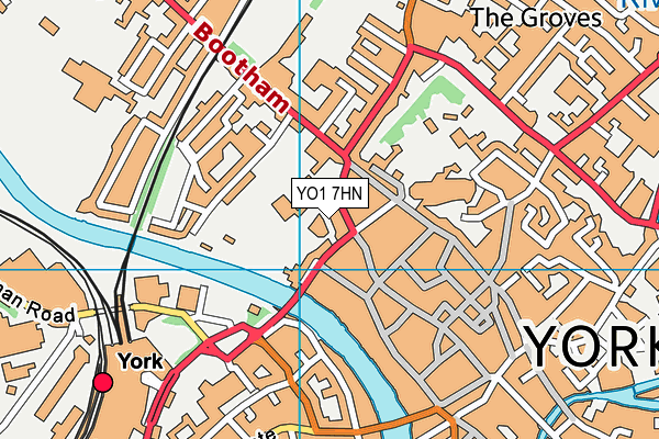 YO1 7HN map - OS VectorMap District (Ordnance Survey)