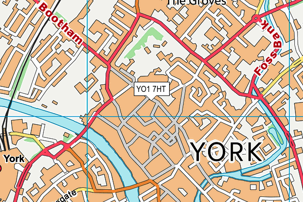 YO1 7HT map - OS VectorMap District (Ordnance Survey)