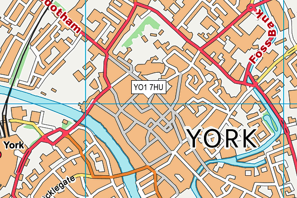 YO1 7HU map - OS VectorMap District (Ordnance Survey)
