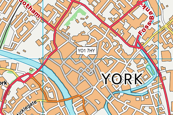 YO1 7HY map - OS VectorMap District (Ordnance Survey)