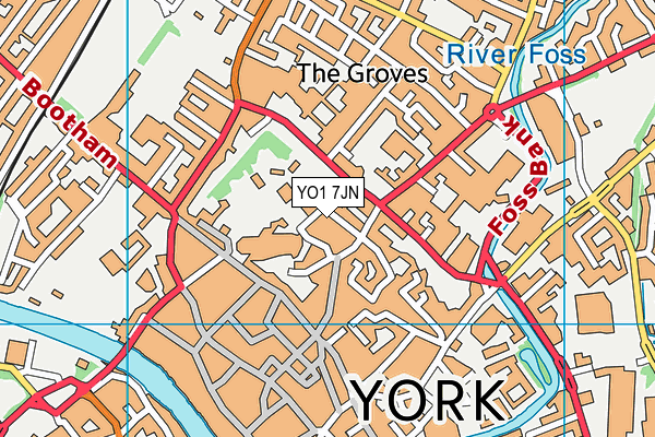 YO1 7JN map - OS VectorMap District (Ordnance Survey)