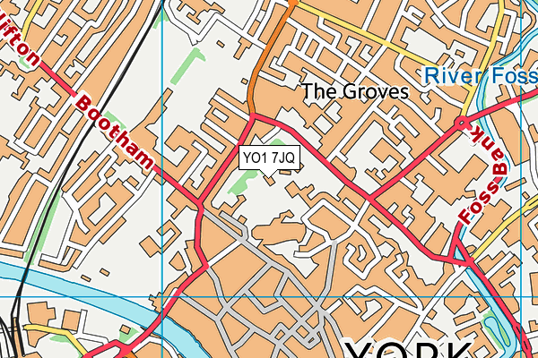 YO1 7JQ map - OS VectorMap District (Ordnance Survey)