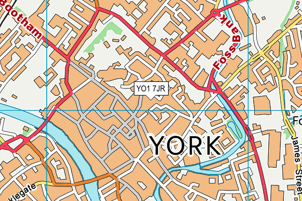 YO1 7JR map - OS VectorMap District (Ordnance Survey)