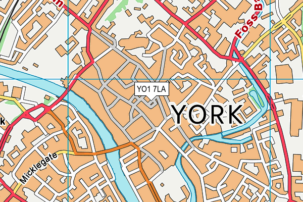 YO1 7LA map - OS VectorMap District (Ordnance Survey)