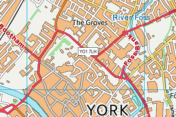 YO1 7LH map - OS VectorMap District (Ordnance Survey)