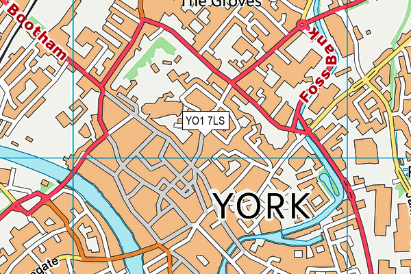 YO1 7LS map - OS VectorMap District (Ordnance Survey)