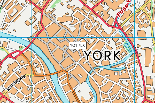 YO1 7LX map - OS VectorMap District (Ordnance Survey)