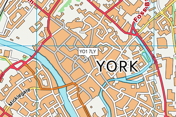YO1 7LY map - OS VectorMap District (Ordnance Survey)