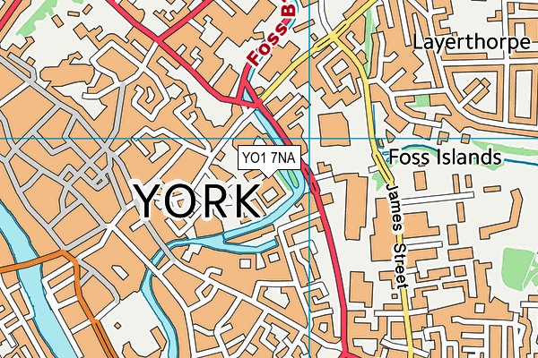 YO1 7NA map - OS VectorMap District (Ordnance Survey)