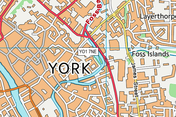 YO1 7NE map - OS VectorMap District (Ordnance Survey)