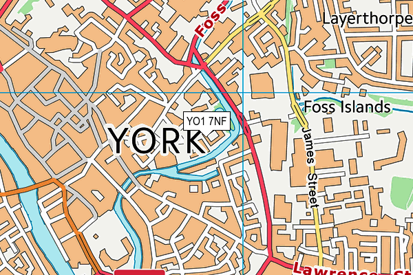 YO1 7NF map - OS VectorMap District (Ordnance Survey)