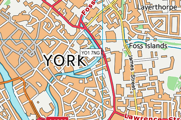 YO1 7NG map - OS VectorMap District (Ordnance Survey)