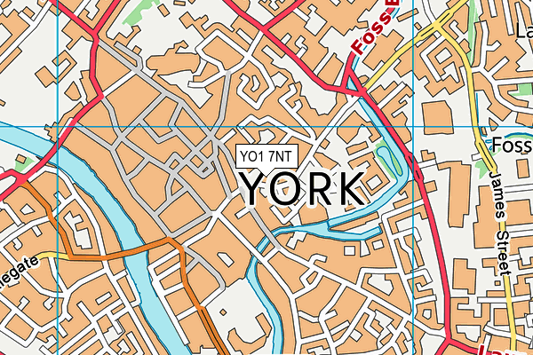 YO1 7NT map - OS VectorMap District (Ordnance Survey)