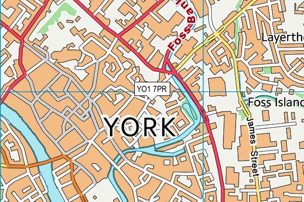 YO1 7PR map - OS VectorMap District (Ordnance Survey)