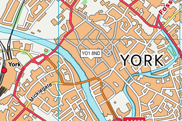 YO1 8ND map - OS VectorMap District (Ordnance Survey)