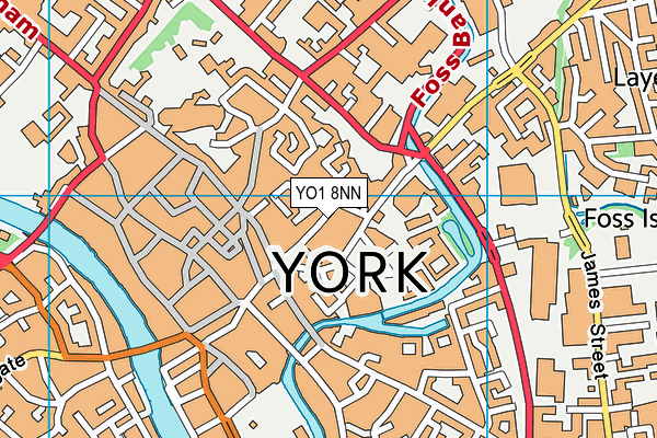 YO1 8NN map - OS VectorMap District (Ordnance Survey)