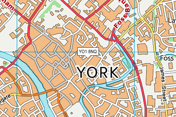 YO1 8NQ map - OS VectorMap District (Ordnance Survey)