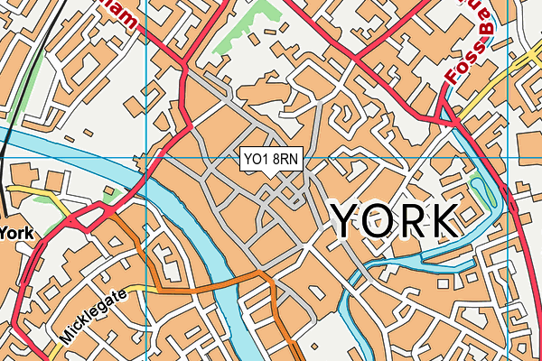 YO1 8RN map - OS VectorMap District (Ordnance Survey)