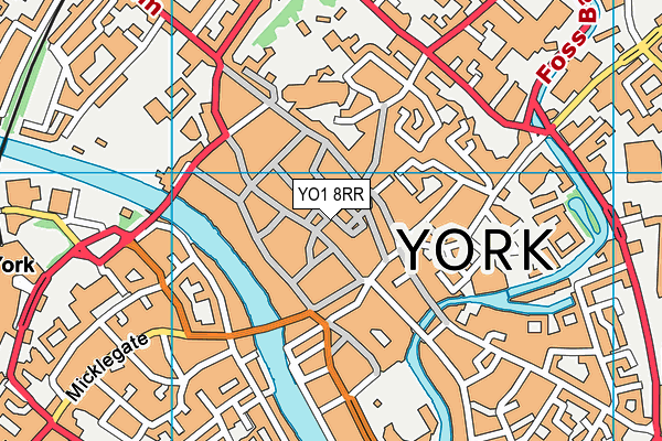 YO1 8RR map - OS VectorMap District (Ordnance Survey)