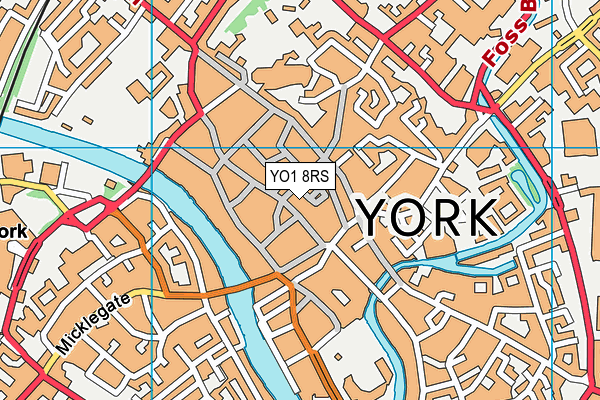 YO1 8RS map - OS VectorMap District (Ordnance Survey)