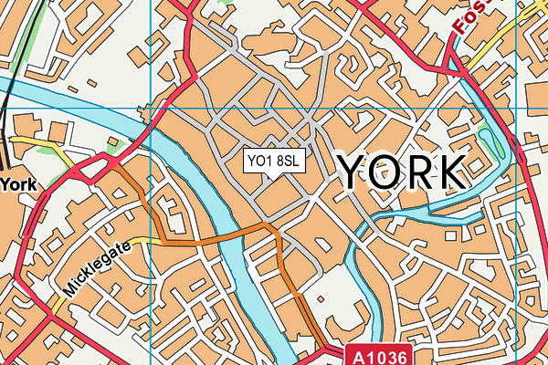 YO1 8SL map - OS VectorMap District (Ordnance Survey)