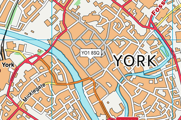 YO1 8SQ map - OS VectorMap District (Ordnance Survey)