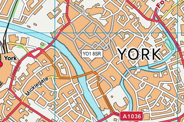 YO1 8SR map - OS VectorMap District (Ordnance Survey)