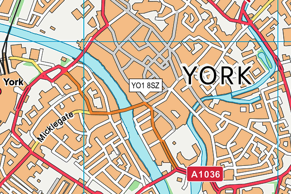 YO1 8SZ map - OS VectorMap District (Ordnance Survey)
