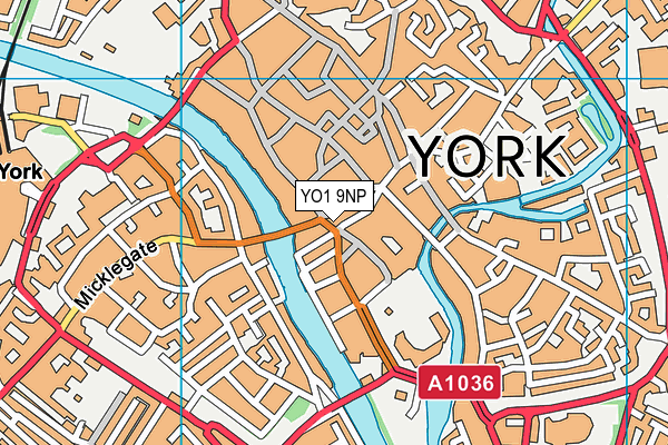 YO1 9NP map - OS VectorMap District (Ordnance Survey)