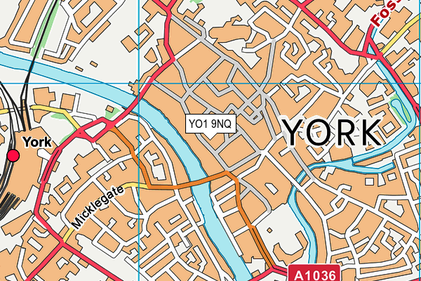 YO1 9NQ map - OS VectorMap District (Ordnance Survey)