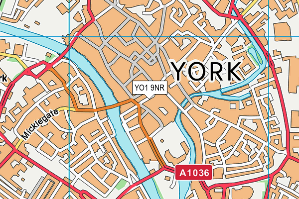 YO1 9NR map - OS VectorMap District (Ordnance Survey)