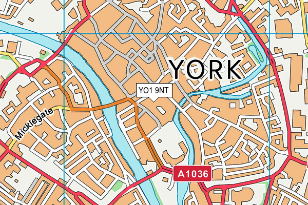 YO1 9NT map - OS VectorMap District (Ordnance Survey)