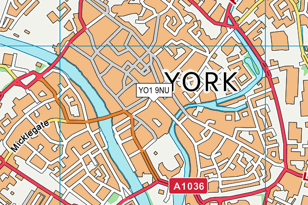 YO1 9NU map - OS VectorMap District (Ordnance Survey)