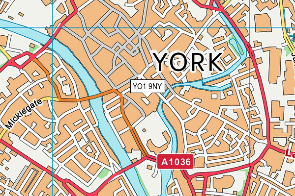 YO1 9NY map - OS VectorMap District (Ordnance Survey)