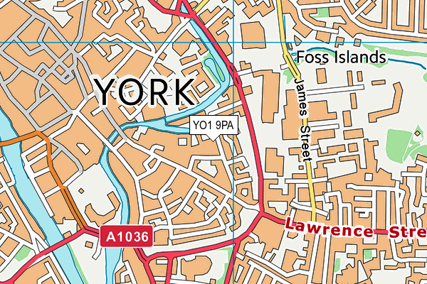 YO1 9PA map - OS VectorMap District (Ordnance Survey)