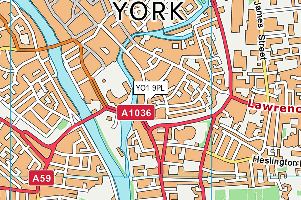 YO1 9PL map - OS VectorMap District (Ordnance Survey)