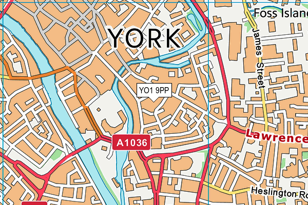 YO1 9PP map - OS VectorMap District (Ordnance Survey)