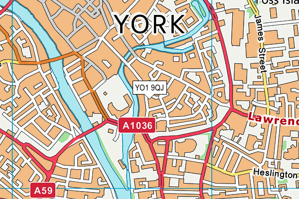 YO1 9QJ map - OS VectorMap District (Ordnance Survey)
