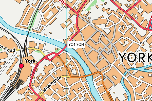 YO1 9QN map - OS VectorMap District (Ordnance Survey)