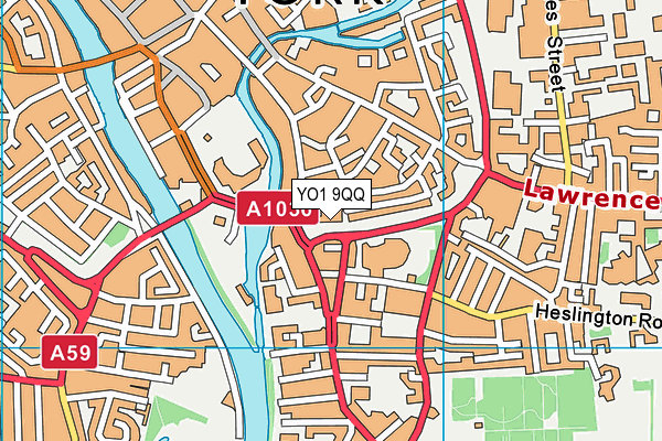 YO1 9QQ map - OS VectorMap District (Ordnance Survey)