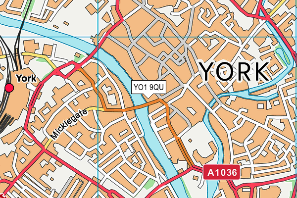 YO1 9QU map - OS VectorMap District (Ordnance Survey)