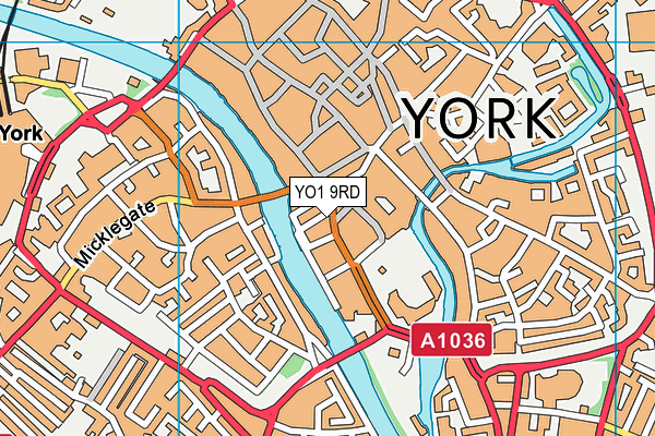 YO1 9RD map - OS VectorMap District (Ordnance Survey)
