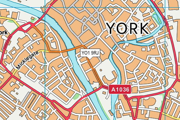 YO1 9RJ map - OS VectorMap District (Ordnance Survey)