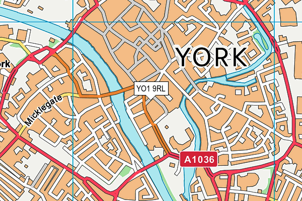 YO1 9RL map - OS VectorMap District (Ordnance Survey)