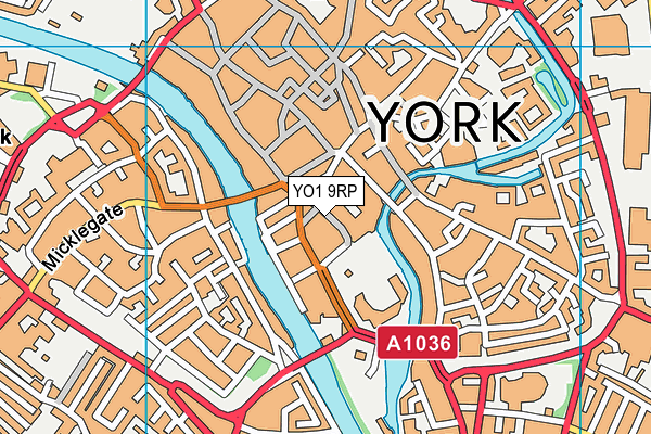 YO1 9RP map - OS VectorMap District (Ordnance Survey)