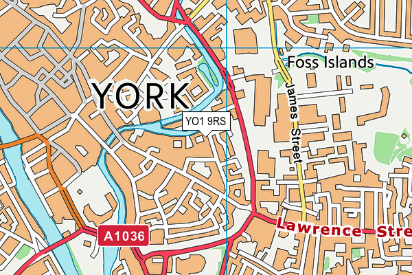 YO1 9RS map - OS VectorMap District (Ordnance Survey)